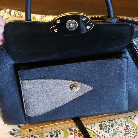 Cromia Leather Bowler Satchel Handbag - Picture 7 of 7